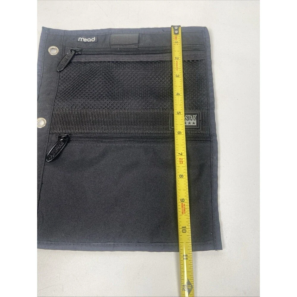 Mead Five Star Two Pocket Zipper Pouch Pencil Case with 3-Ring Binder Holes